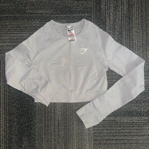 Gymshark Vital Seamless Light Grey Longsleeve Crop